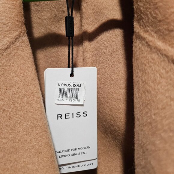 Reiss Emile Belted Wool Blend Coat - Picture 2 of 7